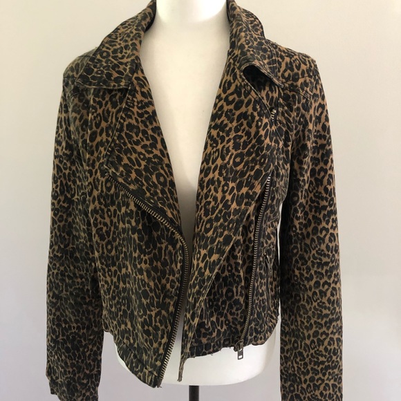 SILENCE + NOISE LEOPARD MOTO JACKET - Picture 6 of 8